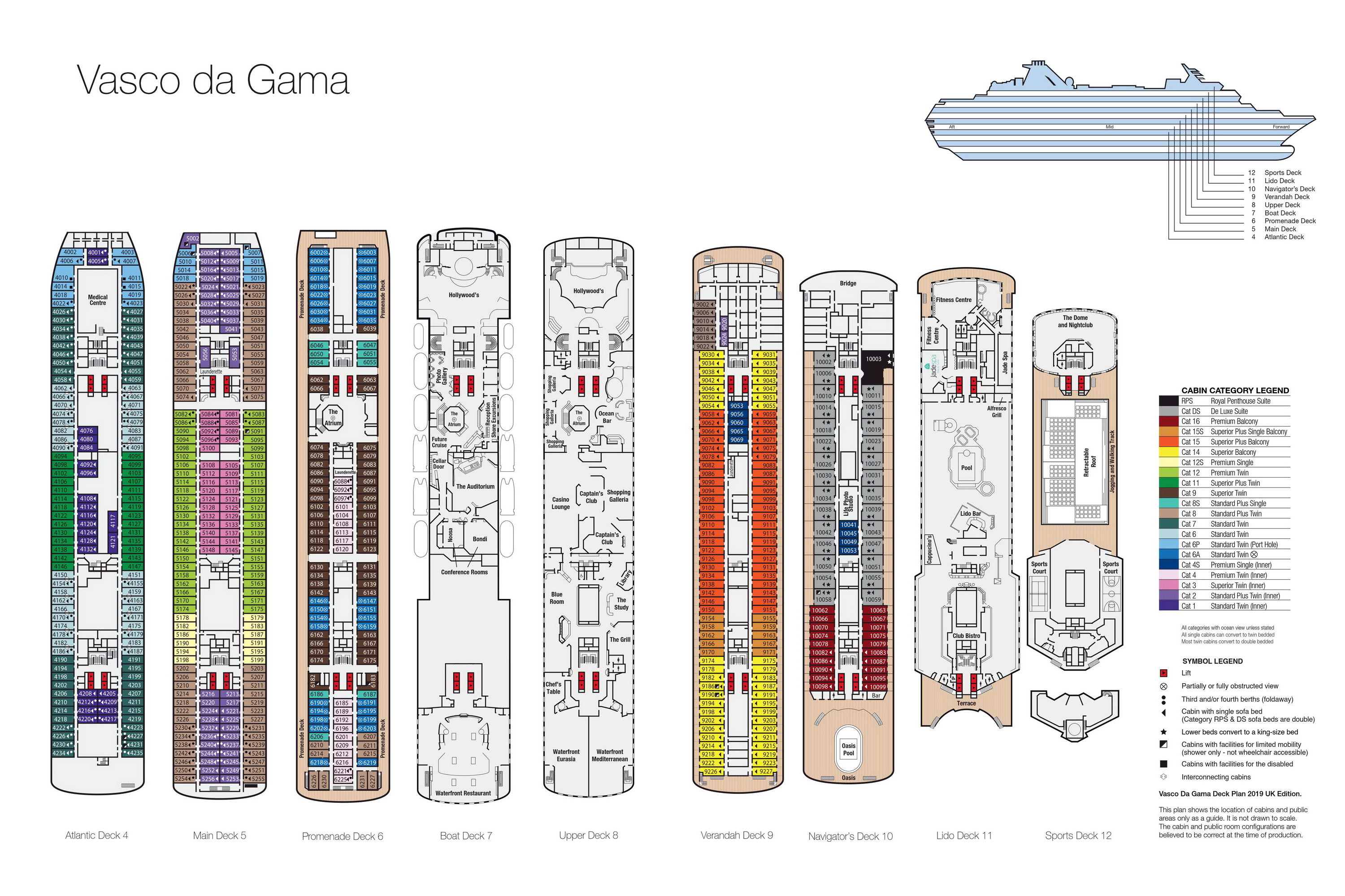 План палуб Vasco da Gama