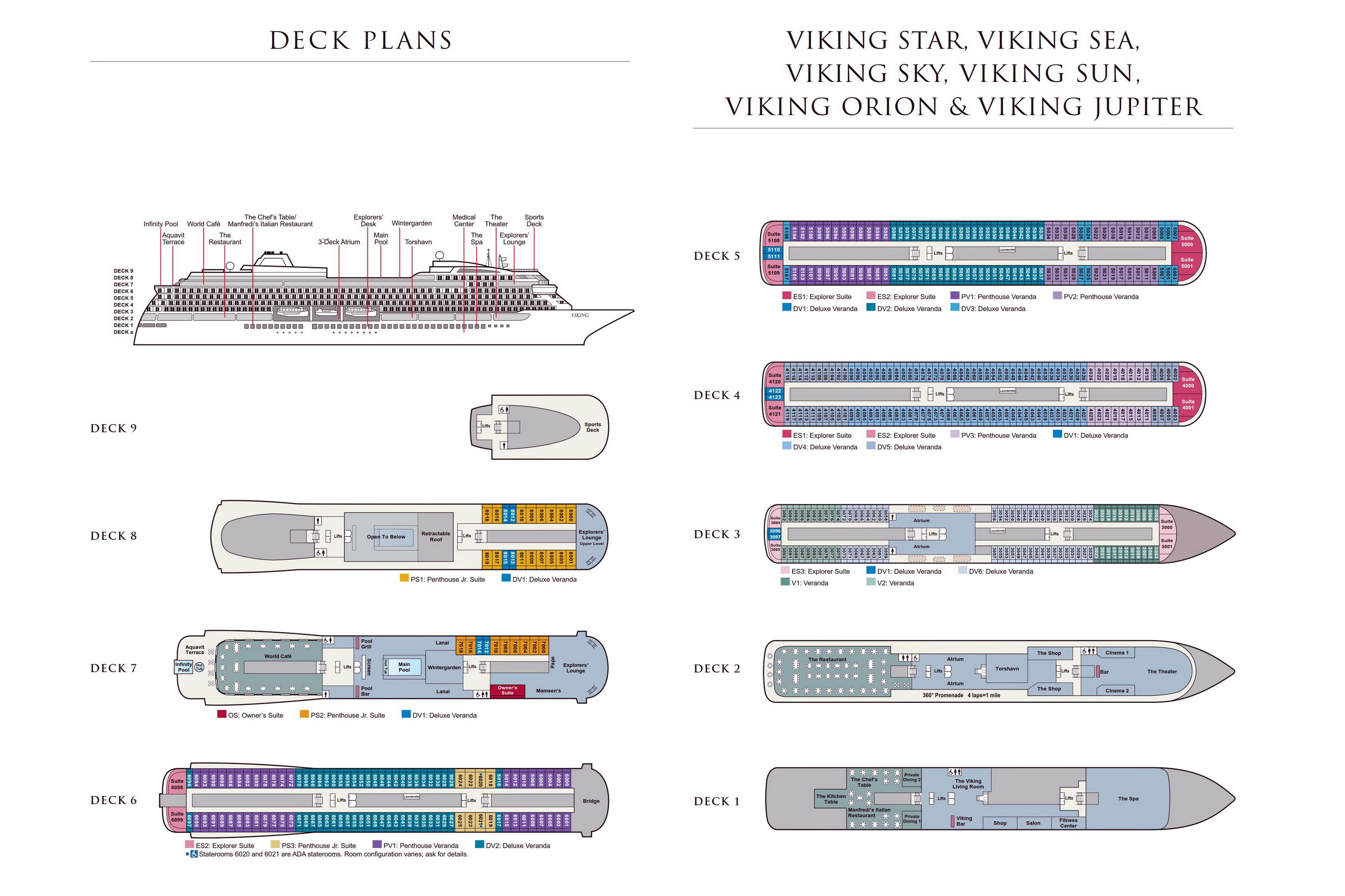 План палуб Viking Vesta