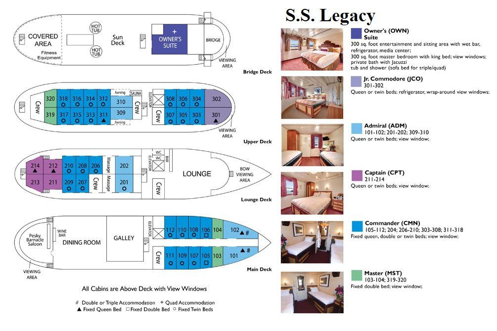 План палуб S.S. Legacy